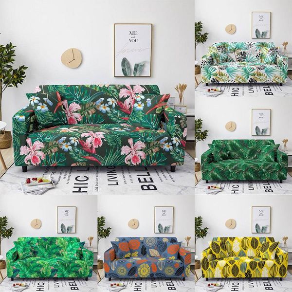 

chair covers tropical plants stretch sofa slipcovers sectional elastic cover for living room couch l shape armchair 1/2/3/4