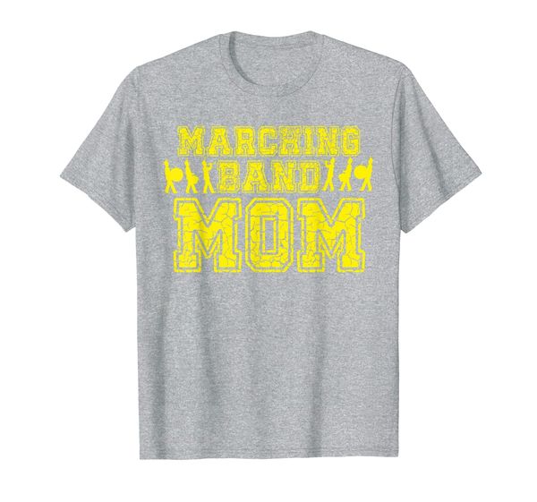 

marching band mom cute musical gift for women mother t-shirt, White;black