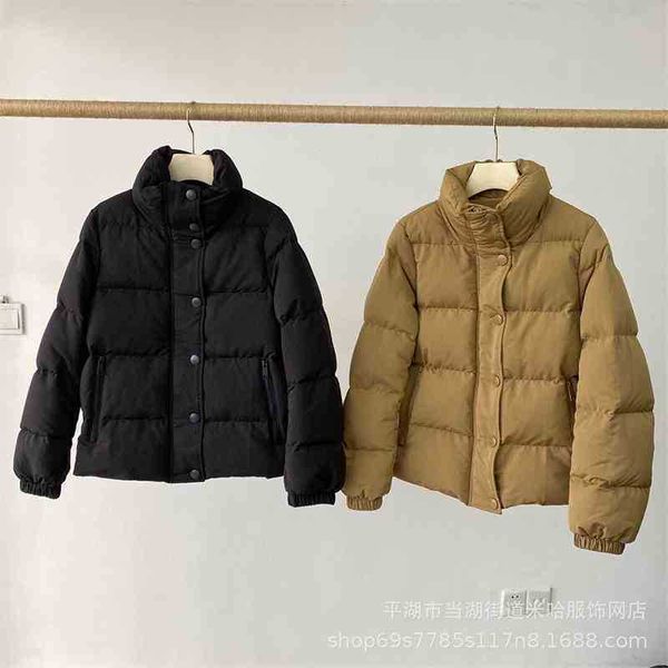 

autumn and winter new white velvet down jacket warm casual women 205454583, Black