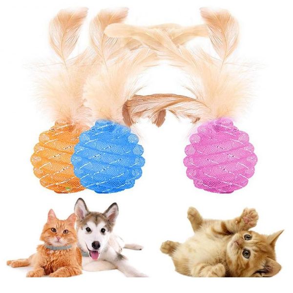 

kitten play interactive fun toy cat feather toys pet cat toy playing for cats supplies qyljnx