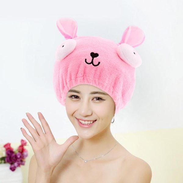 

towel cute cartoon hair drying towels quick dry hat cap twist head for kids dfk889