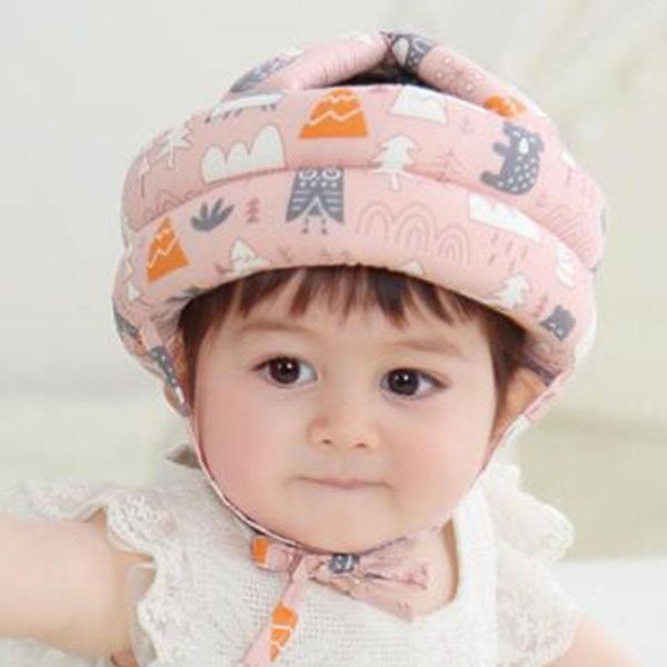 

caps & hats baby toddler cap anti-collision protective hat safety helmet soft comfortable head security protection - adjustable, Yellow