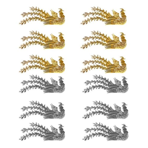 

12pcs metal phoenix embellishments decorative wedding party accessories