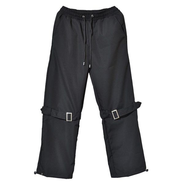 

men's pants spring/summer 2021 casual men function wind day straight tube loose trend cargo trousers, Black
