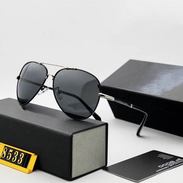 

new 8533 popular sunglasses luxurious men 8533 square summer style full frame uv protection mixed color with box, White;black