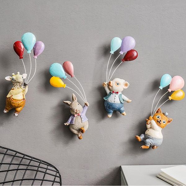 

decorative objects & figurines modern creative animal balloon wall ornaments minimalist european-style living room el background soft decora