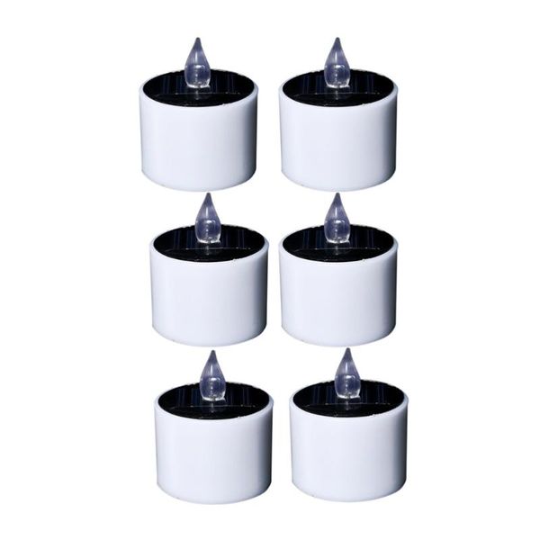 

6 pcs outdoor solar candles realistic and bright flameless led lights for camping wedding birthday home window yard decor