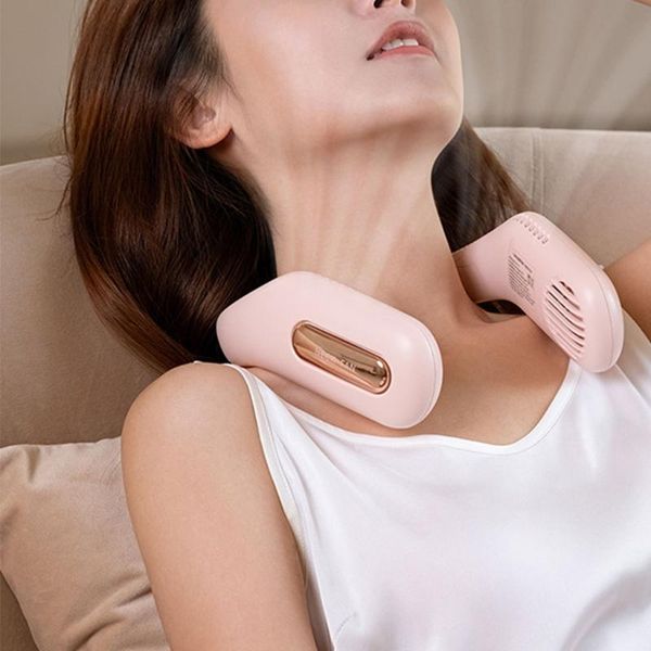 

portable hands neck fan rechargeable hanging personal fan 4 wind speeds m2ee