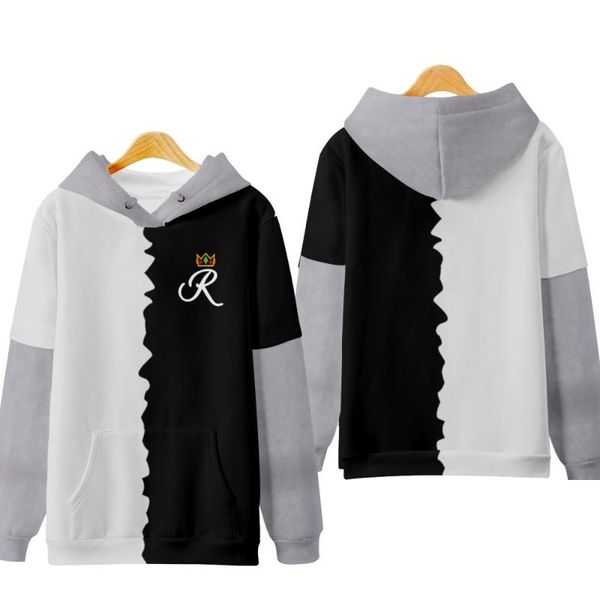 

men's hoodies & sweatshirts ranboo hoodie fashion fake two piece hoody plus size unique sweatshirt harajuku clothes cosplay anime kid c, Black