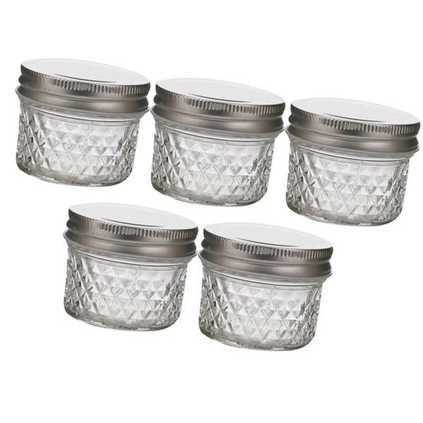 

storage bottles & jars 5pcs mason bottle type thickening reusable plastic clear seal bags reclosable dispenser bag for home (transparent)
