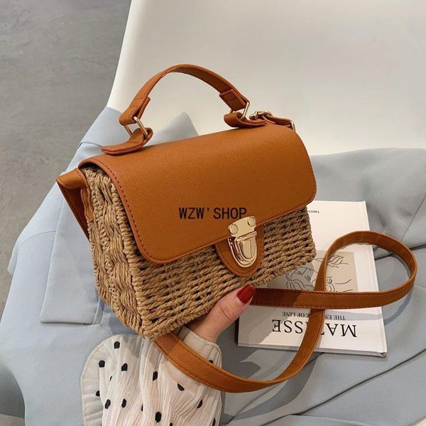 

waist bags mini straw crossbody for women 2021 summer luxury handbags and purses beach totes shoulder