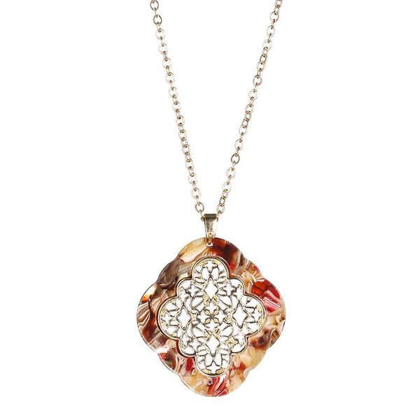 

pendant necklaces bohemian filigree geometric necklace for women wholesale, Silver