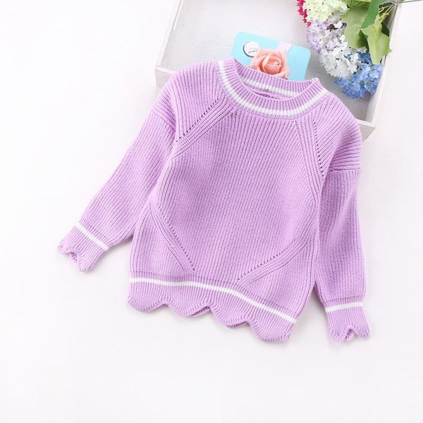 

pullover 2021 fashion girls sweaters 2-8years children clothing 8219, Blue