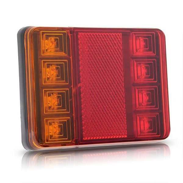 

emergency lights 2pcs 8 leds car truck tail light rear lamps waterproof boat trailer 12v styling