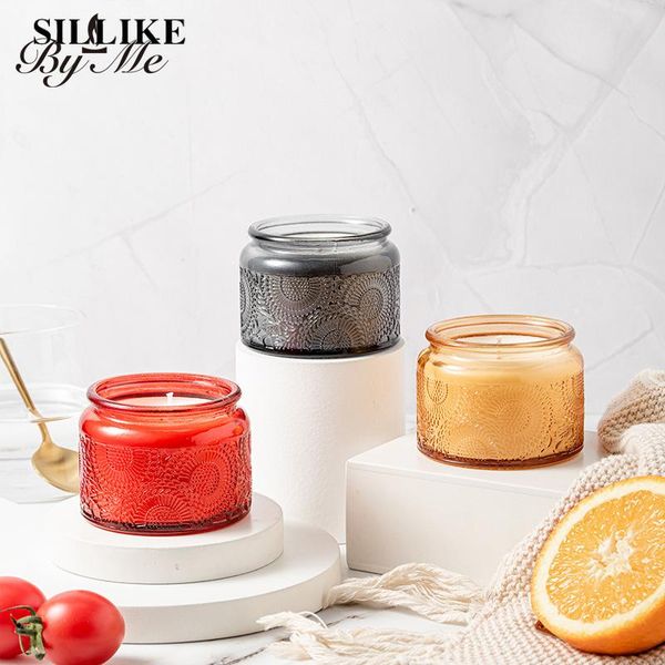 

candles sillike small embossed glass candle smokeless birthday for kids scented