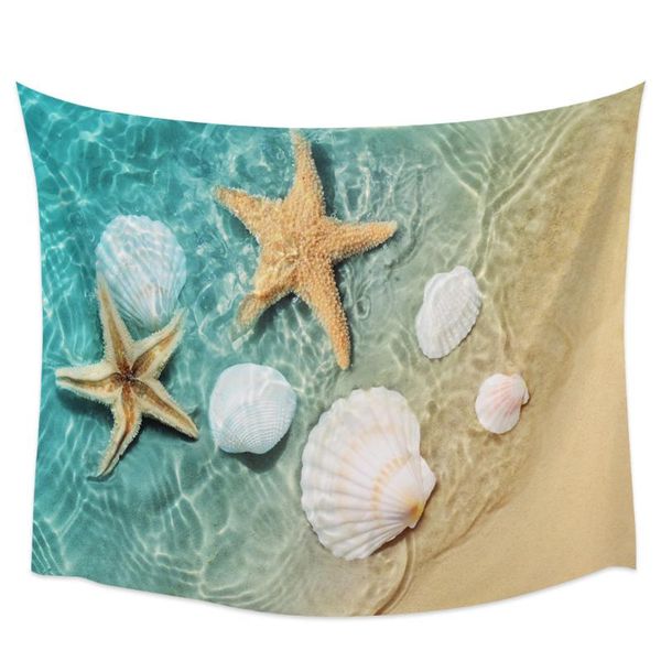 

tapestries beach sand starfish wall tapestry cover towel picnic yoga mat home decoration
