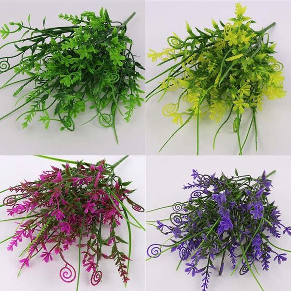 

artificial plant branch creative 5-branch faux plant stem plastic greenery for home wedding party decoration