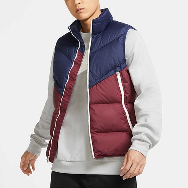 

mens vest jacket cotton collar down vests sleeveless plus outerwear coats men patchwork color jackets multicolor big pocket zipper coat asi, Black;white