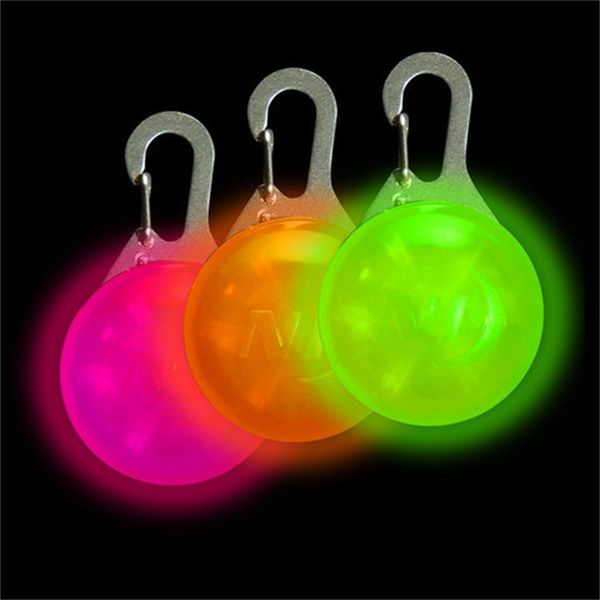 

led pendant luminous dog tag pet round pendant dog flash tag