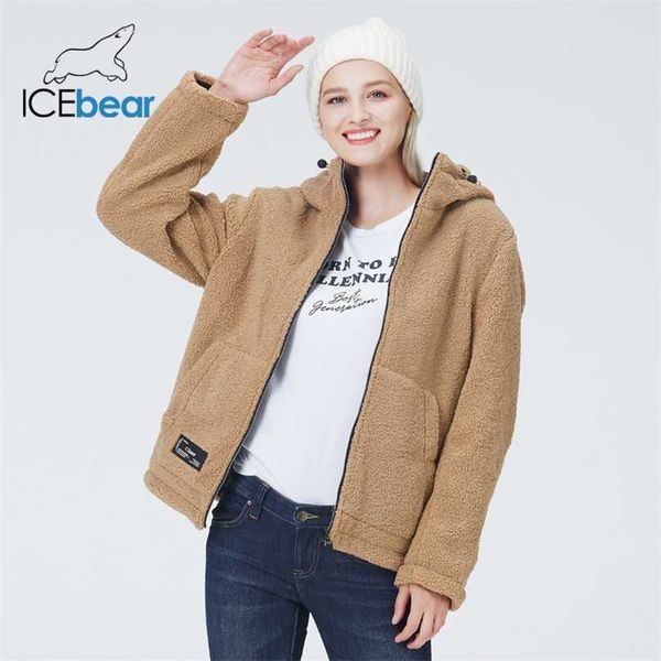 

autumn winter women's jacket short cotton coat polar fleece brand clothing mwc20966d 211216, Black