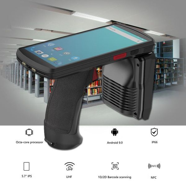 

rugged handheld pda terminal touch screen android 9.0 os warehouse rugged inventory wireless pistol grip 2d barcode scanner