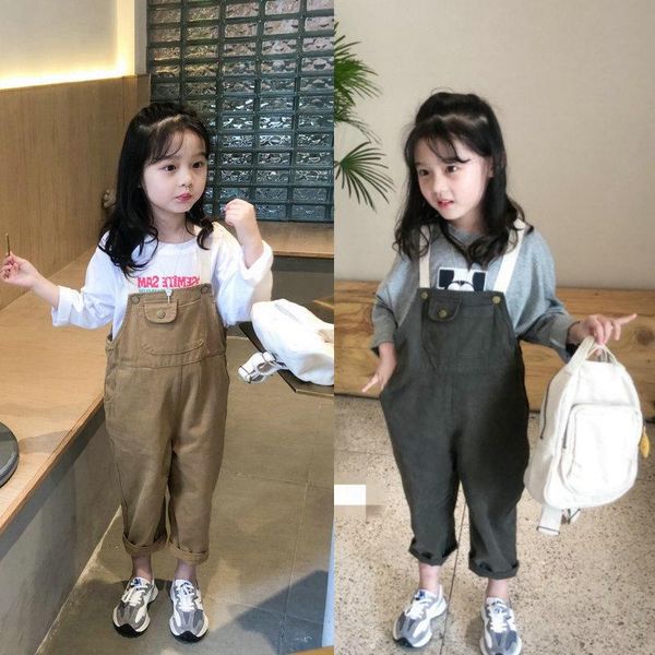 

jumpsuits kids jumpsuit dungarees overalls long pants for boy khaki baby toddler girl clothes overoles girls, Blue