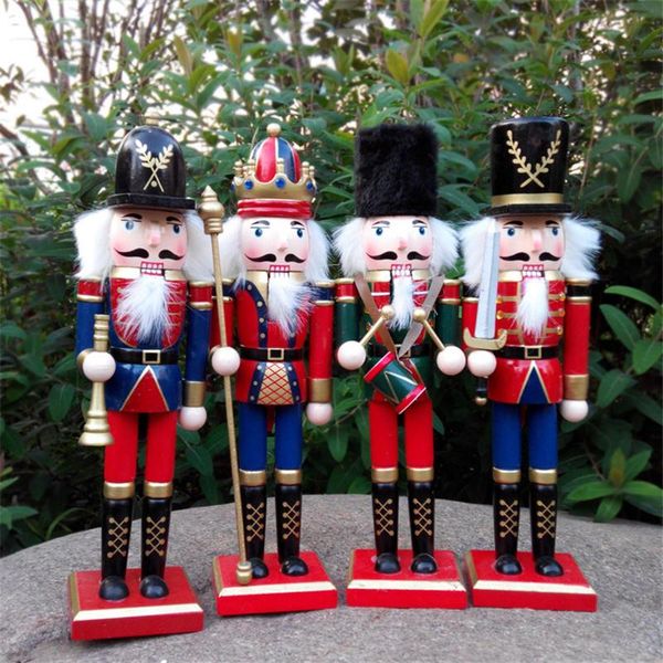 

decorative objects & figurines 30cm handpainted wooden nutcracker doll soldier christmas decorations child gift home decoration accessories