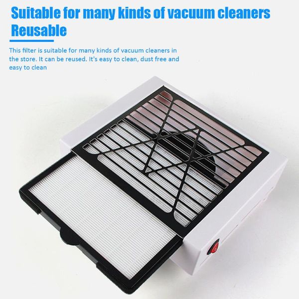 

nail art equipment suction collector dust filter screen for drill manicure machine high efficiency vacuum cleaner accessories, Silver