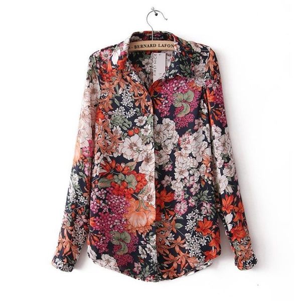 

2021 vintage flower shirt women blouse shirt modis vadiming sheining zaraing women blouse kimono drop shipping, White