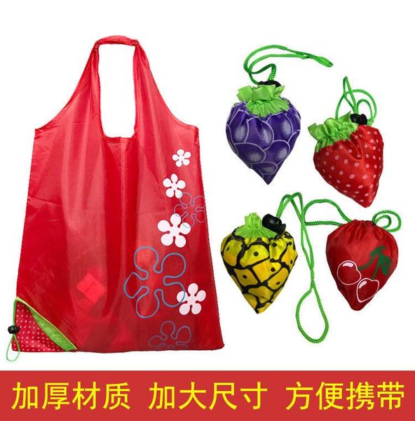 

storage bags creative environmental bag handbag strawberry foldable shopping reusable folding grocery