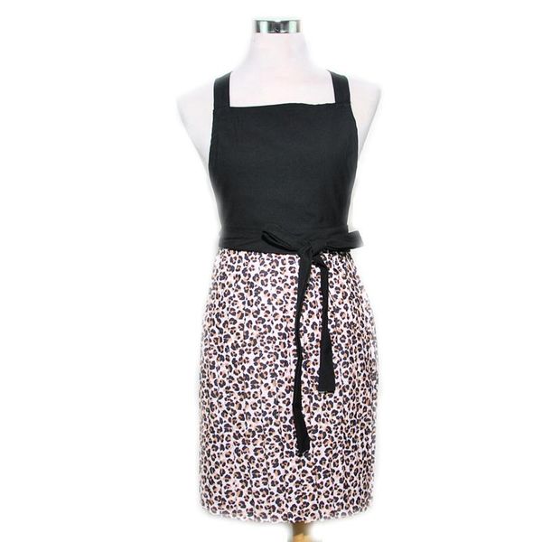 

leopard bib apron kitchen apron cooking baking for women for home