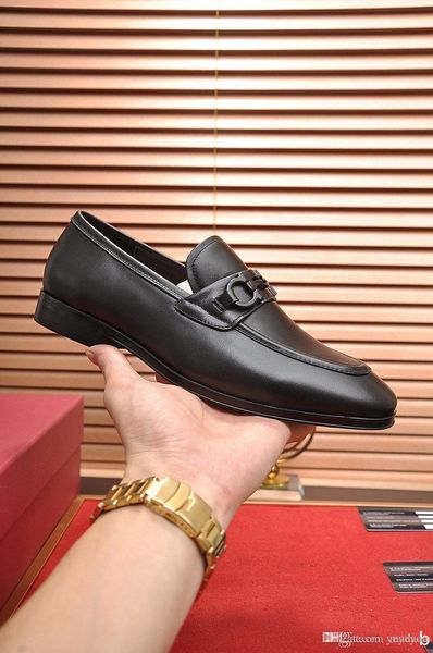 

classic men's luxury dress shoes handmade leather men's shoes comfortable breathable men business shoes fashion zapatos de hombre, Black