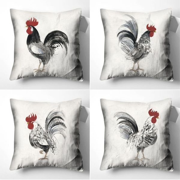 

cushion/decorative pillow linen cover animal decoration pillowcase white decorative pillows farmhouse cushion covers 45*45 case