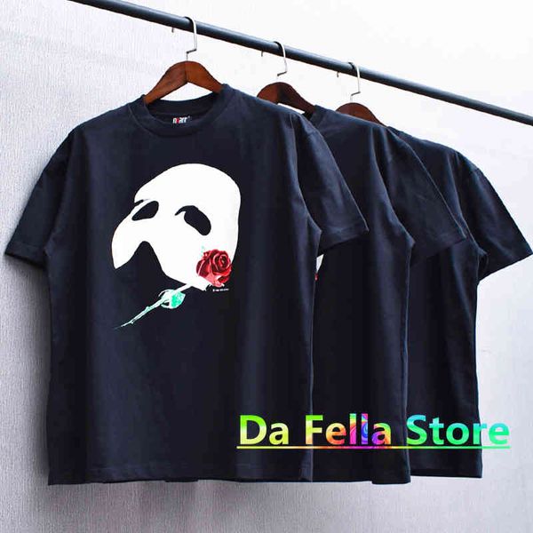 

men's t-shirts 2021ss kanye west sunday service female t-shirts 1:1 superior quality ghost opera t vintage retro short sleeve luminous, White;black