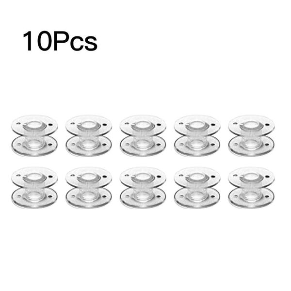 

10pcs sewing machine thread bobbin plastic transparent thread spool replacement for cs-100t/cs-6000/cs-6000i/cs-6000t, Black