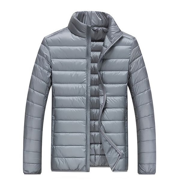 

Autumn and winter 2019 new stand collar thin lightweight down et men's, Black