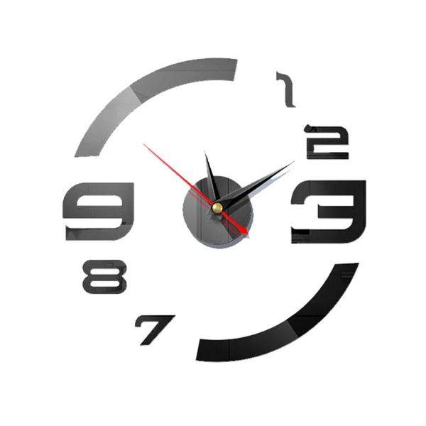 

fowecelt 3d wall clock modern gradient mirror design acrylic wall sticker diy home decor clock on the aesthetic room decor