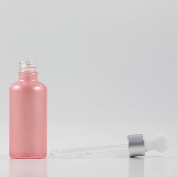 

storage bottles & jars 100pcs 50ml pink dropper glass bottle refillable package