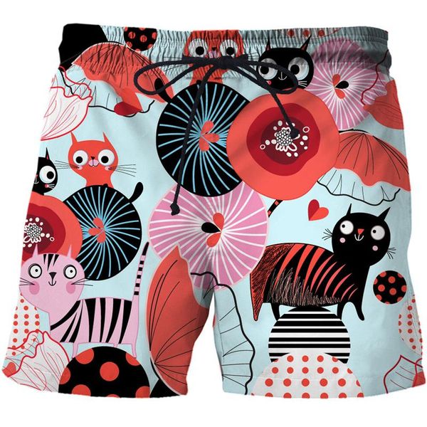 

men's shorts summer fashion funny elephant 3d surfing short beach men casual quick dry sports pants swimwear beachwear, White;black