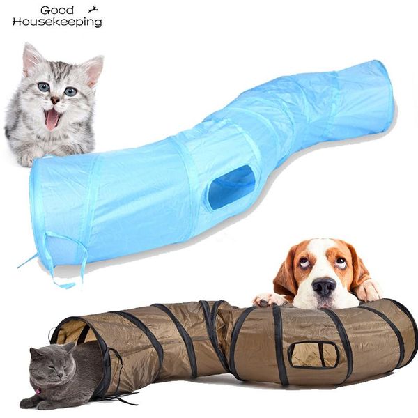 

cat toys 120cm"s" funny pet tunnel playing brown foldable 1 hole toy bulk