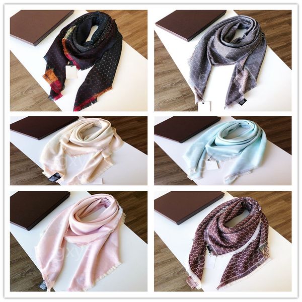 

scarfs designer 2021 g. scarf for men and women oversized classic check shawls scarves designer luxury gold silver thread plaid g shawl size, Blue;gray