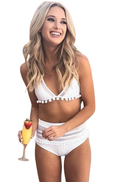 

2021 push up bikinis female cup swimming suit for women bathing suit biquini long string high cut high waist bikini sets