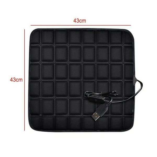 

polyester car heated seat cover 43 * 43cm single seat usb warmer 1pc cushion