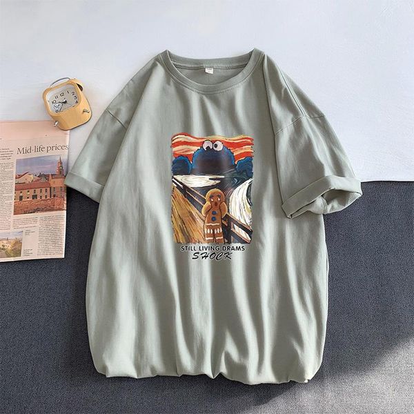 

men's t-shirts solid cotton printed short sleeve t-shirt summer loose round neck versatile clothes, White;black