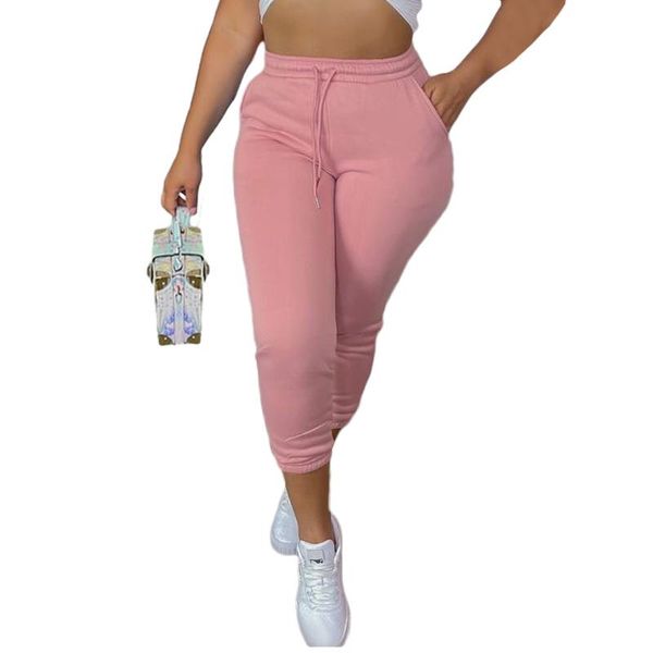 

women's pants & capris womens workout sport joggers running sweatpants with pocket women fitness soft jogging wholesale, Black;white