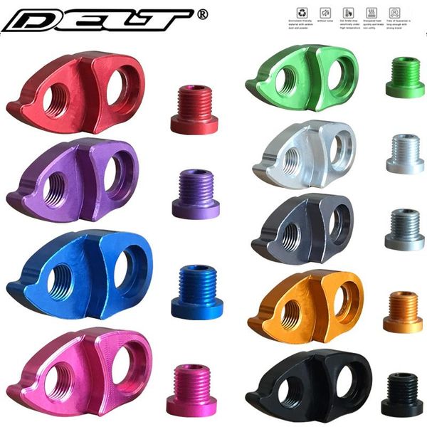 

bike derailleurs 1 set cnc mtb mountain bicycle frame rear hanger derailleur extension extender green black red purple blue accessories