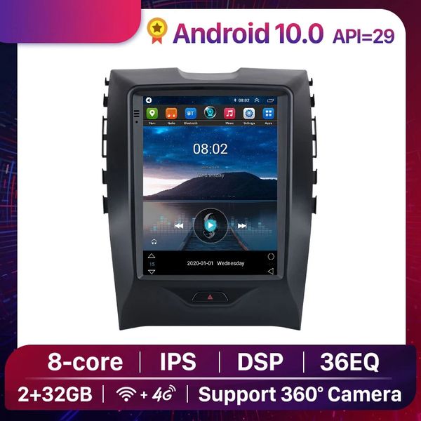 

car dvd head unit player gps radio stereo 4g for 2015-2018 ford edge 9.7 inch android 10.0 api 29 2+32g dsp ips
