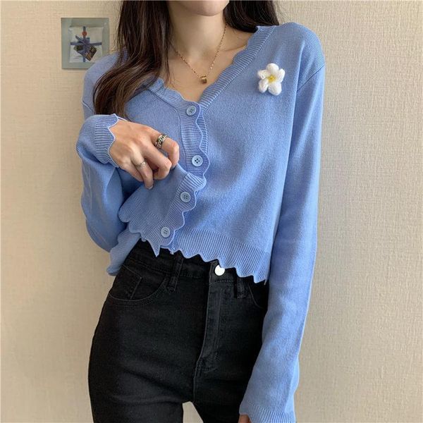 

women's knits & tees 2021 spring autumn cardigan women vintage solid long sleeve single breasted office lady knitted sweaters ladies ou, White