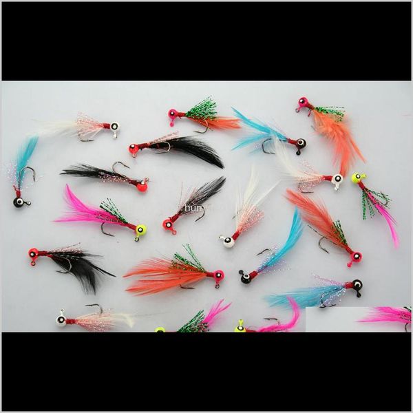 

60pcs fishing lures lead head jigs hooks 1/32oz znzhs qb2u0
