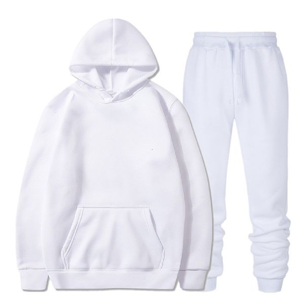 

2021 new fashion solid color suit spring autumn men's street wear skateboard hoodie up and down vsyz, White;black